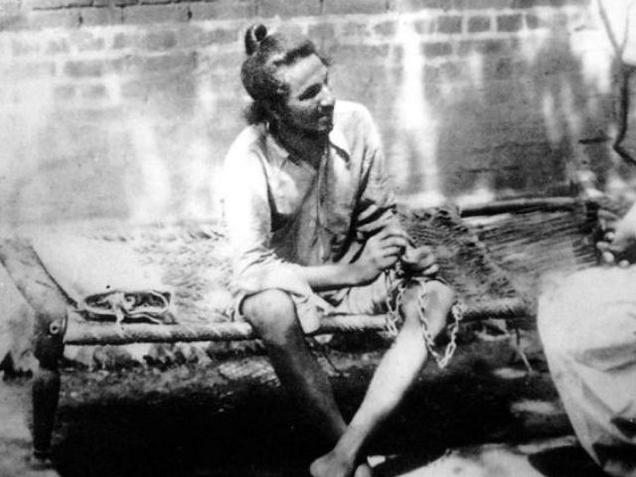 An archive photograph of Bhagat Singh in jail in Lahor