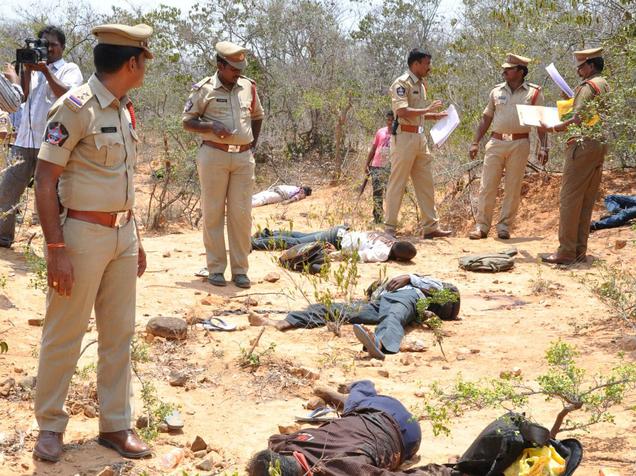 Smugglers shot dead in Chittoor