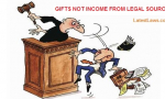 Gifts not Income from Legal Sources