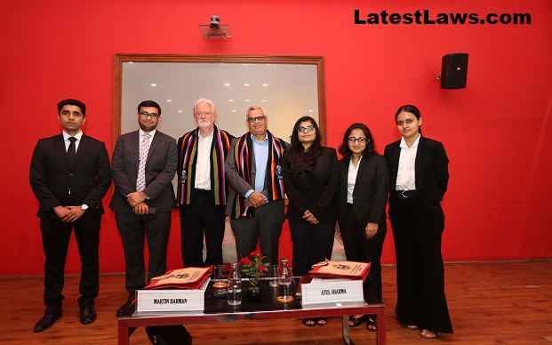 Martin Harman and Atul Sharma along Jindal Global Law School Students