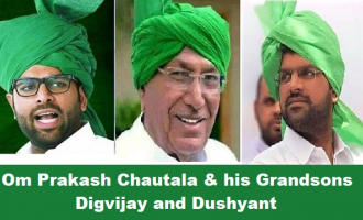 Om prakash Chautala, Dushyant and Digvijaya