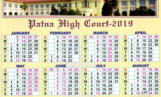 Patna High Court Calendar 2019