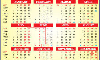 Chhattisgarh High Court Calendar 2019