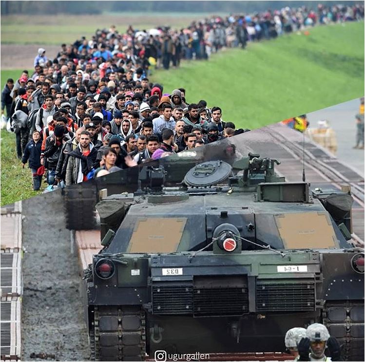 Mankind in the Line of Fire - Two Worlds by Turkish Artist Uğur Gallenkuş