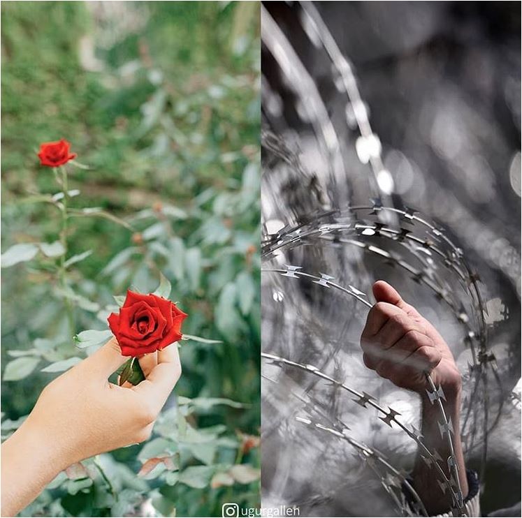 Give Peace a Chance - Two Worlds by Turkish Artist Uğur Gallenkuş