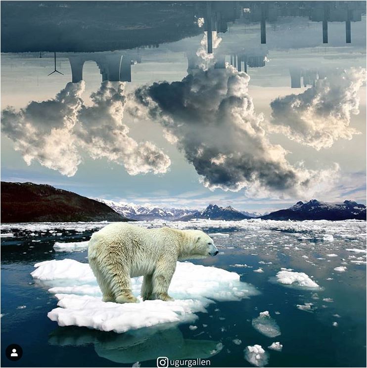 My Home Lost, Save Yours at least - Two Worlds by Turkish Artist Uğur Gallenkuş