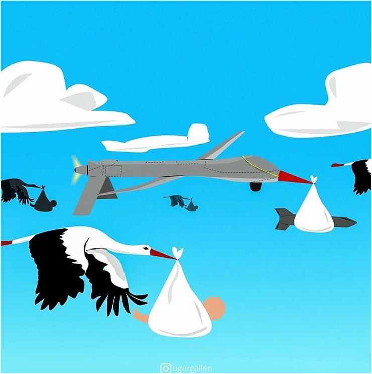 Delivering Life vs Death - Two Worlds by Turkish Artist Uğur Gallenkuş