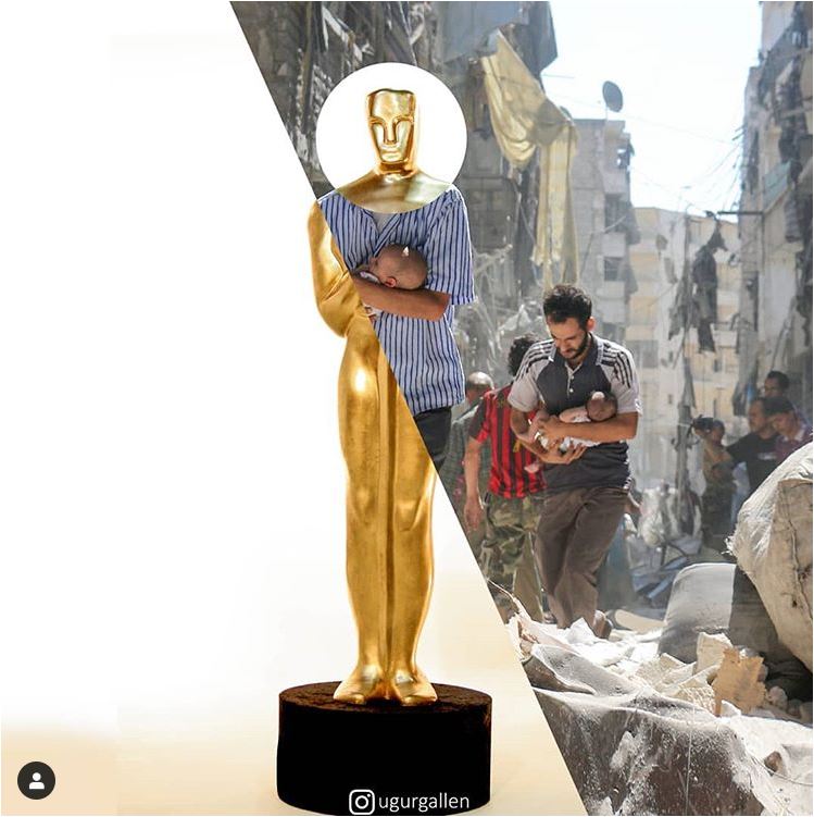 Reel vs Real Hero - Two Worlds by Turkish Artist Uğur Gallenkuş