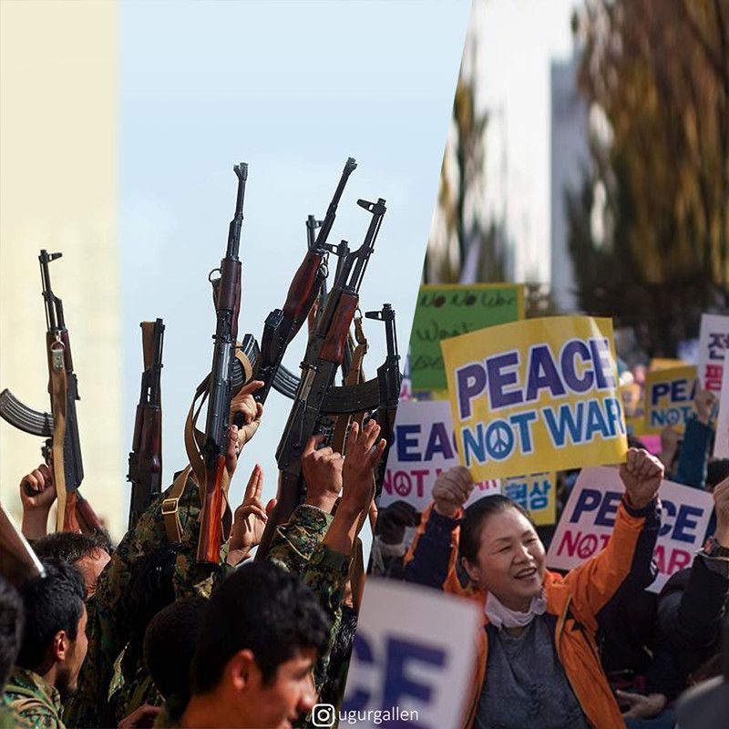 Fight for Peace - Two Worlds by Turkish Artist Uğur Gallenkuş