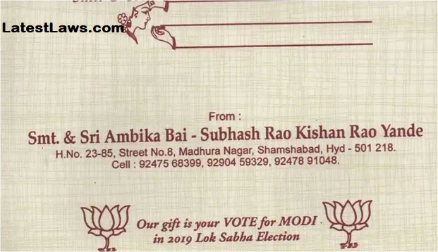 Vote for Modi as a Wedding Gift
