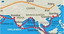 China showing Indian Map