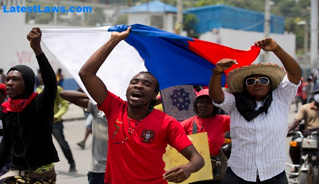 Protest in Haiti, pic by: USA Today