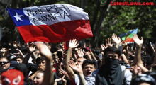 Chile Protests on Inequality, pic by: The Seattle Times