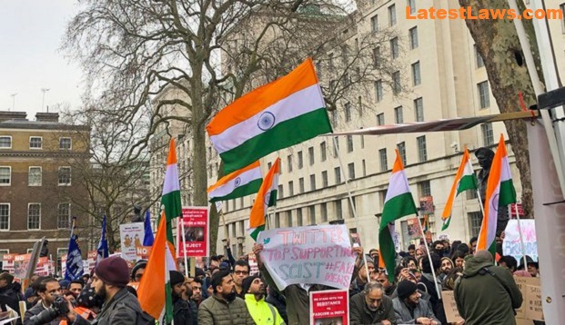 Protest against India&rsquo;s Citizenship Amendment Act in Europe, pic by: Telegraph India