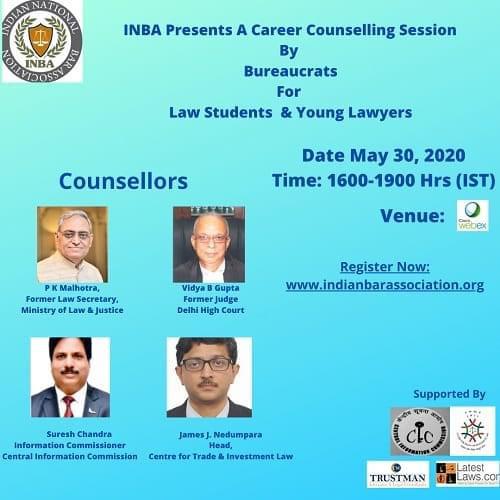 INBA presents Webinar on 'Career Counselling of Law Students and Young Lawyers'