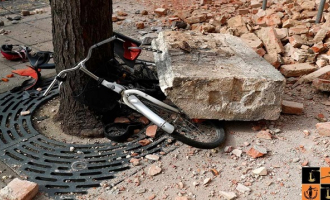 Delhi Earthquake, pic by: Outlook India