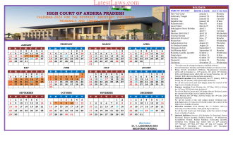 Andhra Pradesh High Court Calendar, 2024