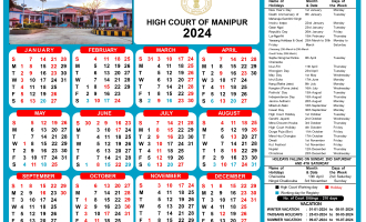 Manipur High Court Calendar 2024