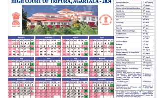 Tripura High Court Calendar, 2024