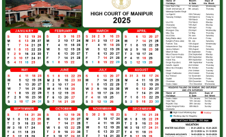 Manipur High Court Calendar, 2025
