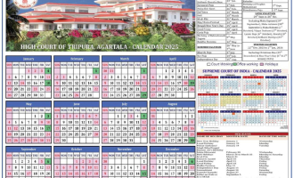Tripura High Court Calendar, 2025