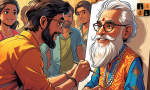 Cartoonist, Hemant, Malviya, Canvas, Painting, Old man.png