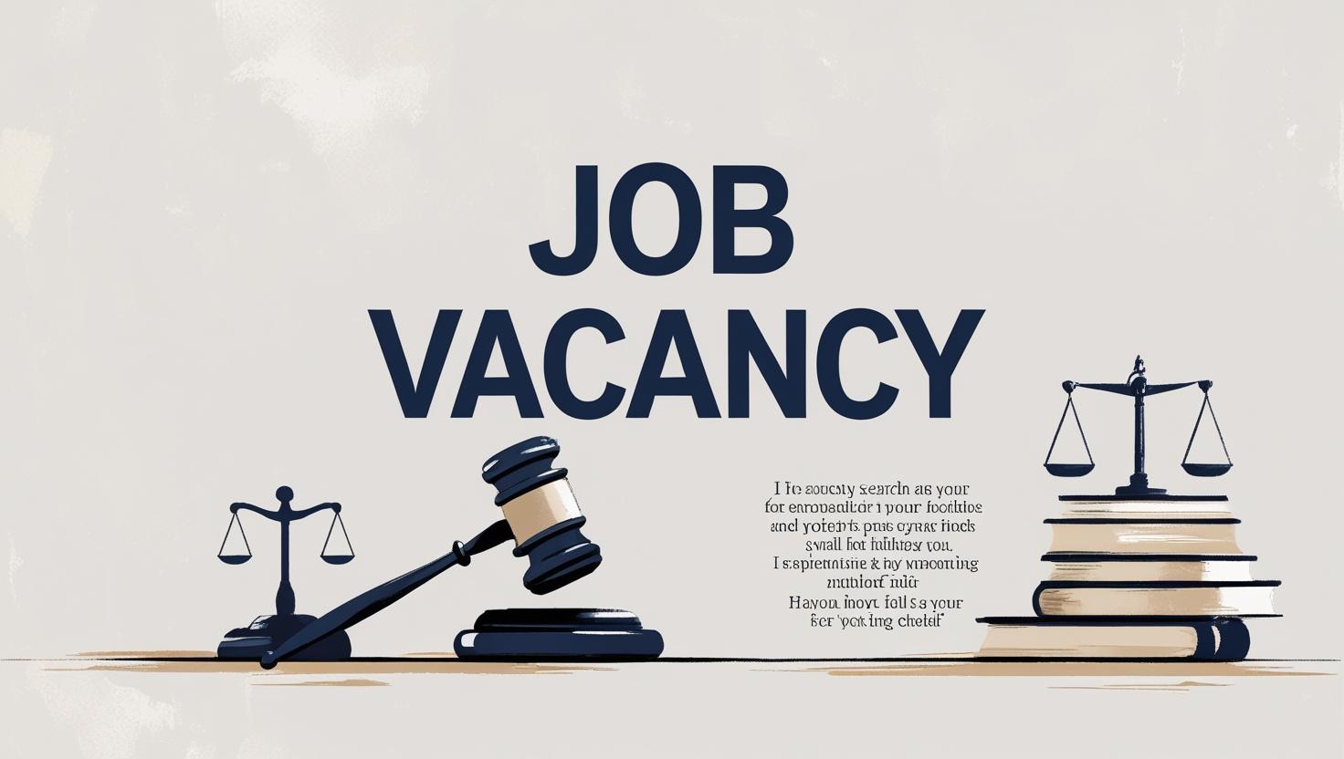 make a picture with text _Job Vacancy_ keep background plain add few things about legal profession and add some quotes about job (2).jpg