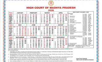 Madhya Pradesh High Court Calendar 2026